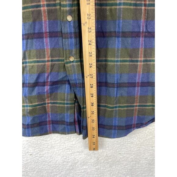 Polo Ralph Lauren Button Up Shirt Men’s L Blue Plaid Long Sleeve Classic Fit - Picture 6 of 9